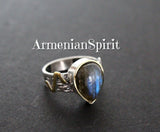 Ring silver 925 Labradorite