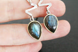 Earrings silver 925 Labradorite Armenian Spirit