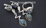 Earrings silver 925 Labradorite Armenian Spirit