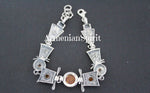 Bracelet Sterling silver 925 gemstones gold plated