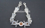 Bracelet Sterling silver 925 gemstones gold plated