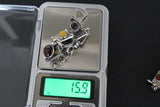 Bracelet Sterling silver 925 gemstones gold plated