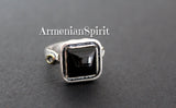 Ring silver 925 jewelry onyx