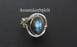 Earrings silver 925 Labradorite Armenian Spirit