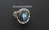 Ring silver 925 Labradorite