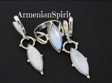 Earrings silver 925 moonstone