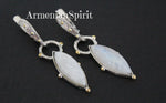 Earrings silver 925 moonstone