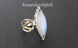 Earrings silver 925 moonstone