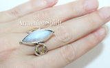 Ring silver 925 moonstone