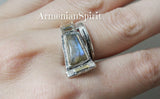 Ring silver 925 Labradorite