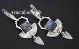 Elevate your style with our chic and beautiful earrings from Armenian Spirit. Made with high quality sterling silver 925 and gold plating, these earrings showcase the stunning labradorite stone. Enhance your wardrobe and express your unique lifestyle with these elegant earrings. Shop confidently at our top rated store with glowing reviews, and enjoy discounts and free shipping with tracking. Buy the best online from our store on Etsy and eBay. 