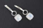 Earrings silver 925 moonstone