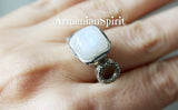 Ring silver 925 moonstone