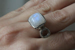 Ring silver 925 moonstone