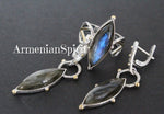 Earrings silver 925 Labradorite