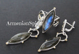 Earrings silver 925 Labradorite