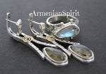 Earrings silver 925 Labradorite Armenian Spirit