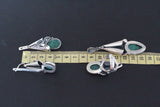 Earrings ring pendant Sterling silver 925 green malachite  ONE of a Kind