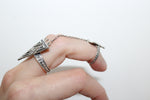 Double ring Sterling silver 925 Armenian Spirit