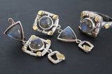 Labradorite earrings Sterling silver 925