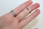 Set of 3 rings sterling silver 925