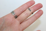 Set of 3 rings sterling silver 925