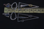 Modern Earrings very long Sterling silver 925 gold plated