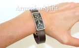 Where to buy Armenian men gifts? Your Armenian boyfriend loves silver jewelry? This leather bracelet with cross silver 925 is a very nice present for Armenian husband.