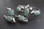 Silver 925 earrings jade