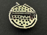 This 1 inch pin brooch is expertly crafted by hand in Armenia using high-quality sterling silver and a beautiful red transparent stone. Its pomegranate design adds a touch of elegance to any outfit or accessory. A must-have for any jewelry lover!
