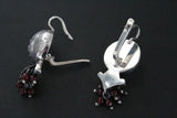 Pendant pomegranate Sterling silver 925 jewelry natural garnet One Of a Kind