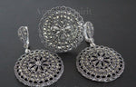 Round large floral earrings and ring, silver and marcasite luxury jewelry. Explore traditional silver designs from Armenia.
The best Armenian silver store is open online now.
All pieces are made and shipped directly from Armenia.
The shop is reliable and always delivers on time.
Find out where to buy silver jewelry after Etsy’s changes.

