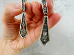 Upgrade your everyday style with our high quality, hypoallergenic sterling silver 925 jewelry. Perfect for sensitive skin, our long slim earrings feature beautiful Armenian taraz patterns. Enjoy free worldwide shipping and discounts when you buy online from Armenian Spirit on Etsy. Elevate your look and feel confident with our exquisite women's jewelry.
