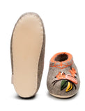Slipper with fox design on a white background