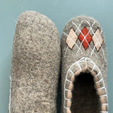 Chuni sheep wool 100% gray slippers Big sizes