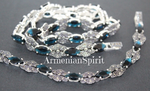 Necklace Sterling silver 925 blue stones