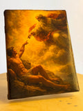 15x18 cm Wooden handmade icon Creation of Adam