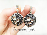 Set Ring Earrings round Silver 925