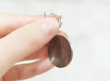 Round ring black SILVER 925 Women Goth rings