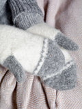 Heavy-duty winter handwarmers combining 80 percent natural wool fiber and 20 percent durable polyester material. This specific blend ensures maximum thermal performance and shape retention over time.