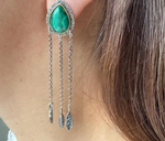 Add a touch of nature-inspired elegance to your jewelry collection with our green malachite earrings. Crafted in silver and gold, these earrings feature delicate leaf details and chains for a unique and sophisticated look. Perfect for any occasion, elevate your style with our best jewelry store. Buy Armenian jewelry online on ebay, etsy stores.