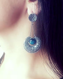 Labradorite blue Earrings Silver 925