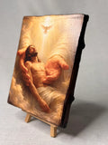 13x17 cm Wooden handmade icon Jesus Christ after the Crucifixion