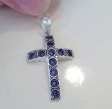 Armenian cross black stones Silver 925 men necklace crosses women