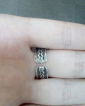 Boho Bracelet with ring and chains Silver 925 women