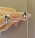 Ring Full finger double adjustable SILVER 925