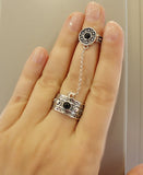 Ring Full finger double adjustable SILVER 925