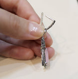 Pink quartz earrings STERLING 925