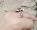 Ring Lab Garnet SILVER 925 handmade