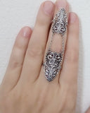 Armor ring Sterling silver rings Double Armenian armored jewelry